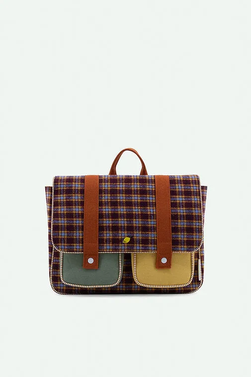 School Bag - Adventure - Tartan Stormy Purple