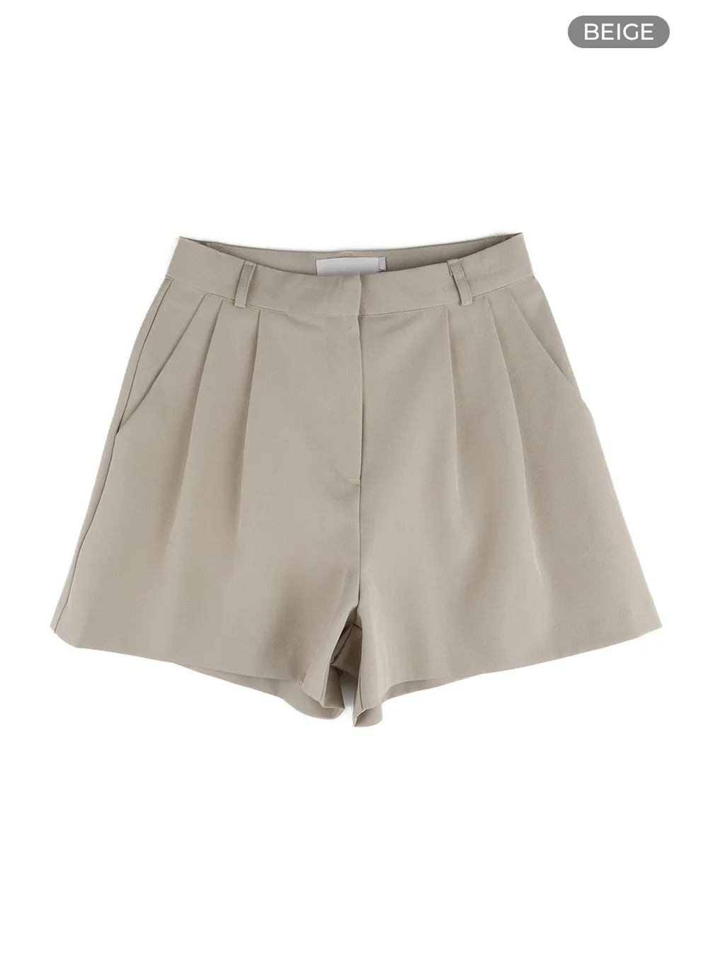 Solid Wide Leg Shorts OM411