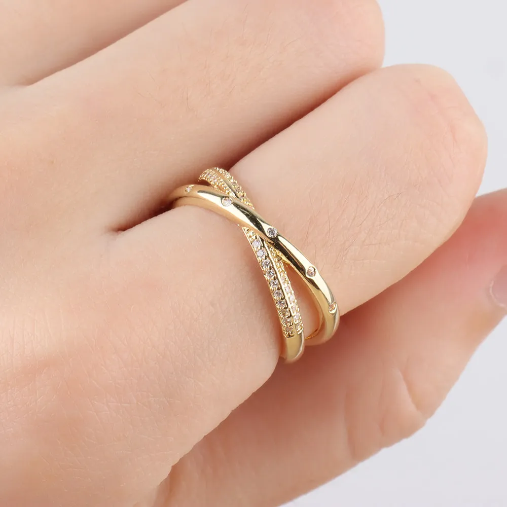 Sparkling Intercross Ring