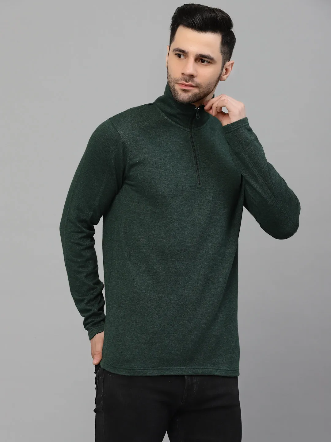 Style Quotient Men Green Sweatshirt