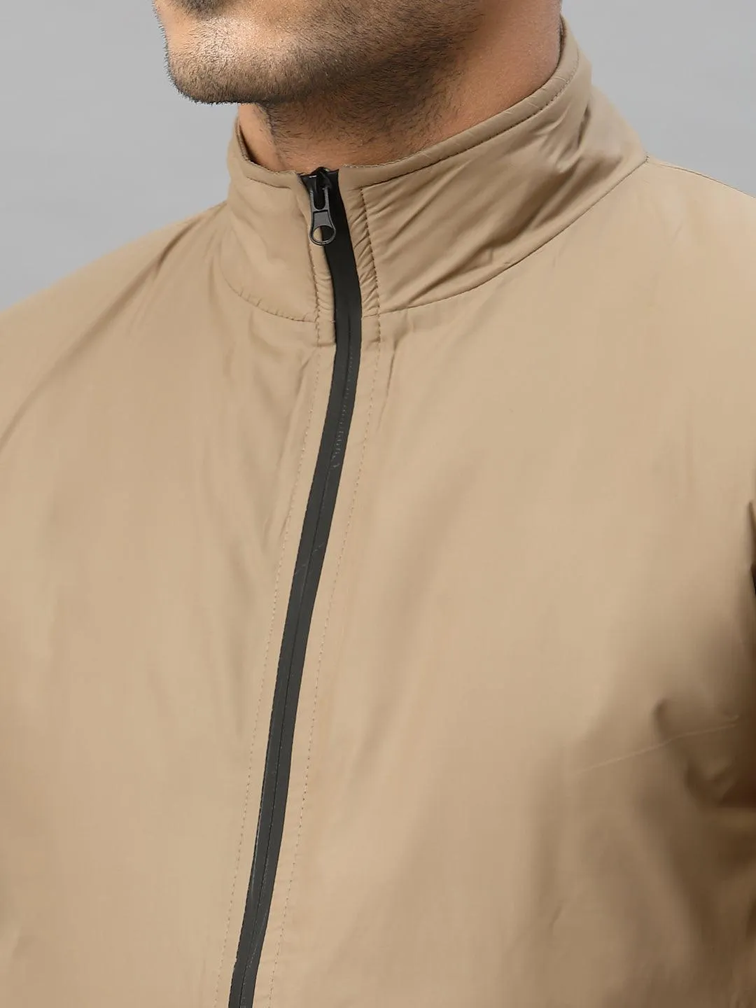 Style Quotient Men Tan Padded Jacket