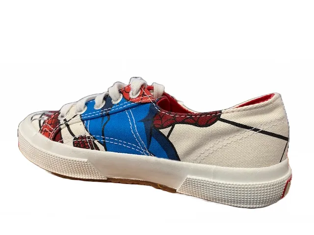 Superga boy's canvas shoe Cartoon 2750 Spiderman S0067R0 974 white