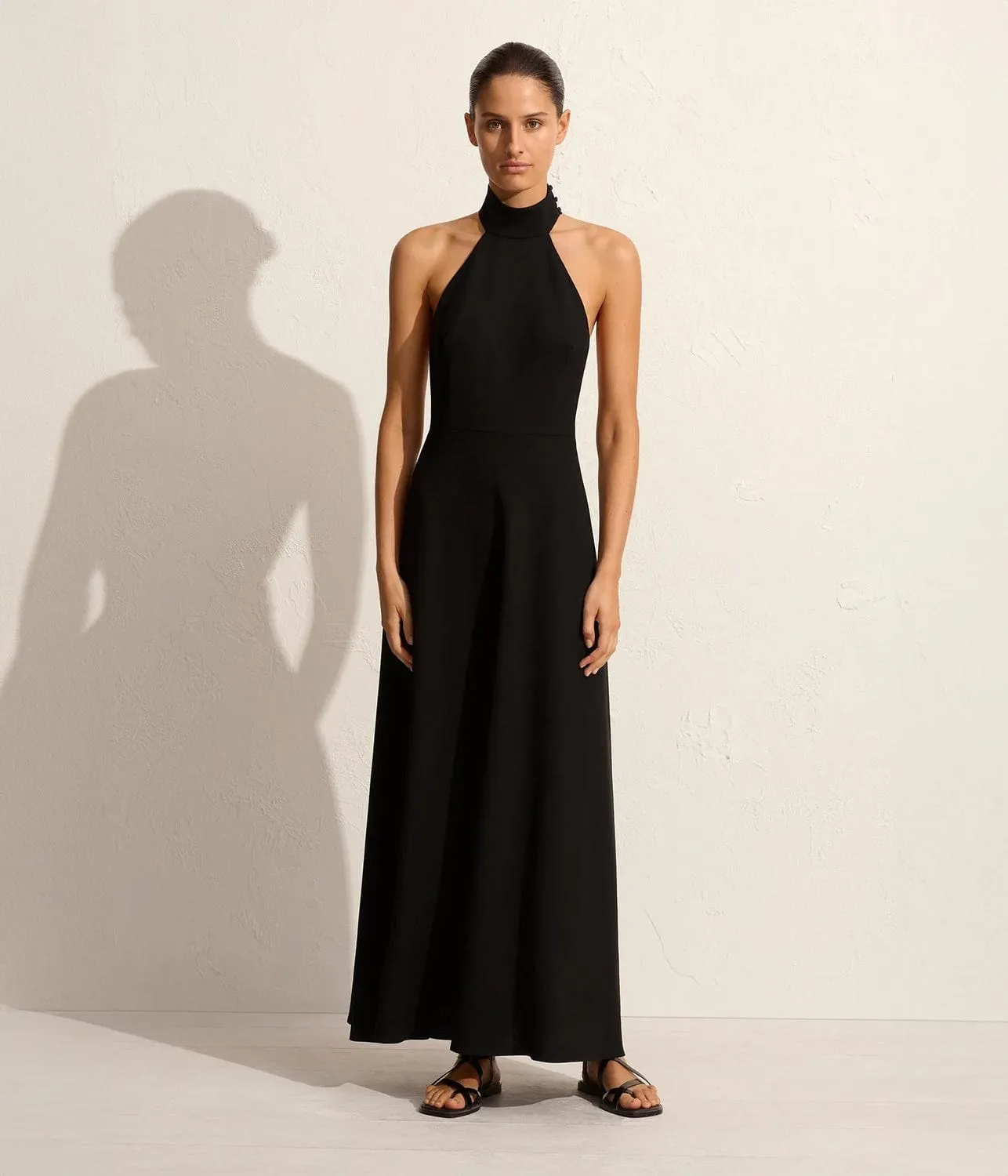 T-BACK MIDI DRESS- BLACK