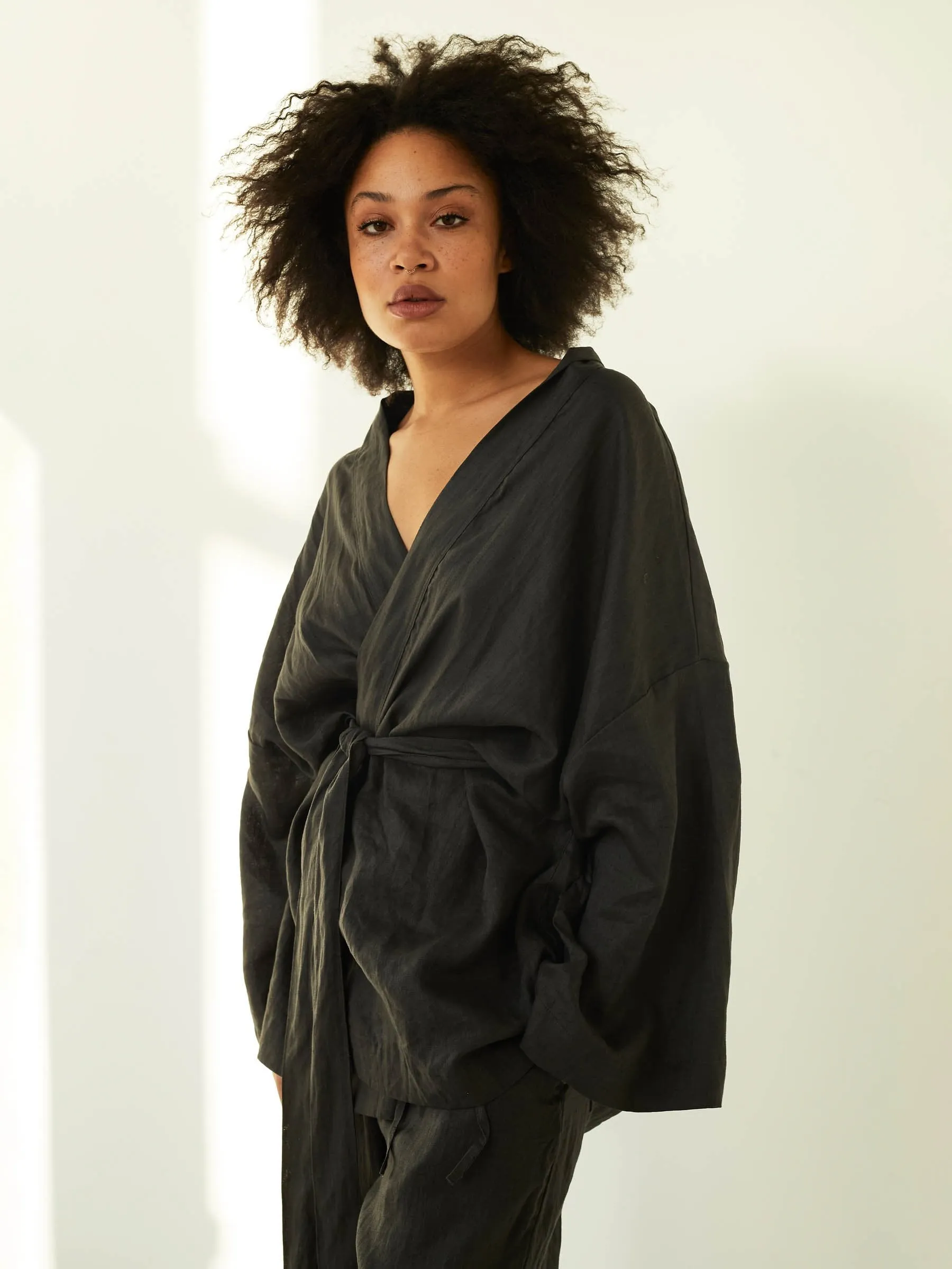 The 01 Linen Loungewear Set Long