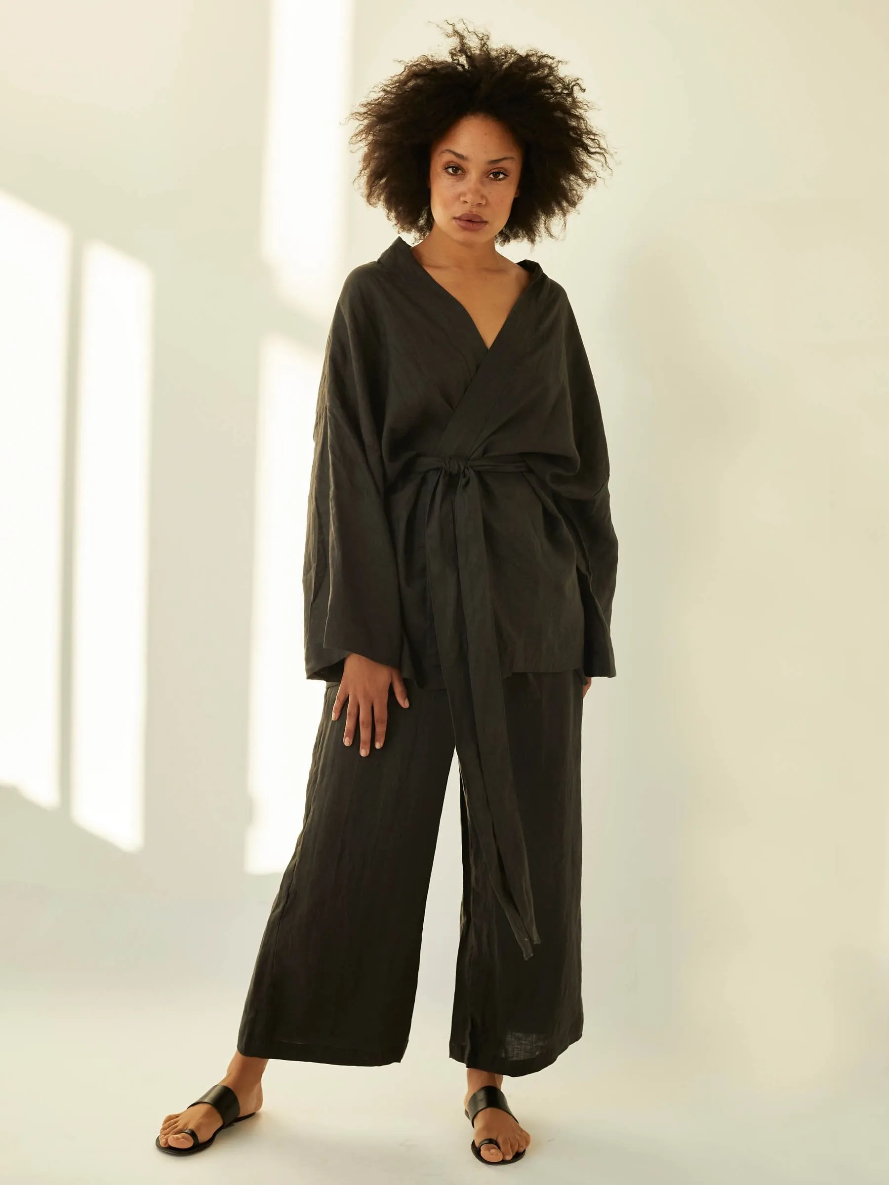 The 01 Linen Loungewear Set Long