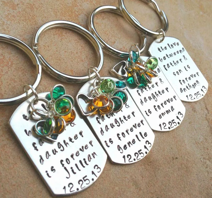 The Love Between A Father And Daughter Keychain