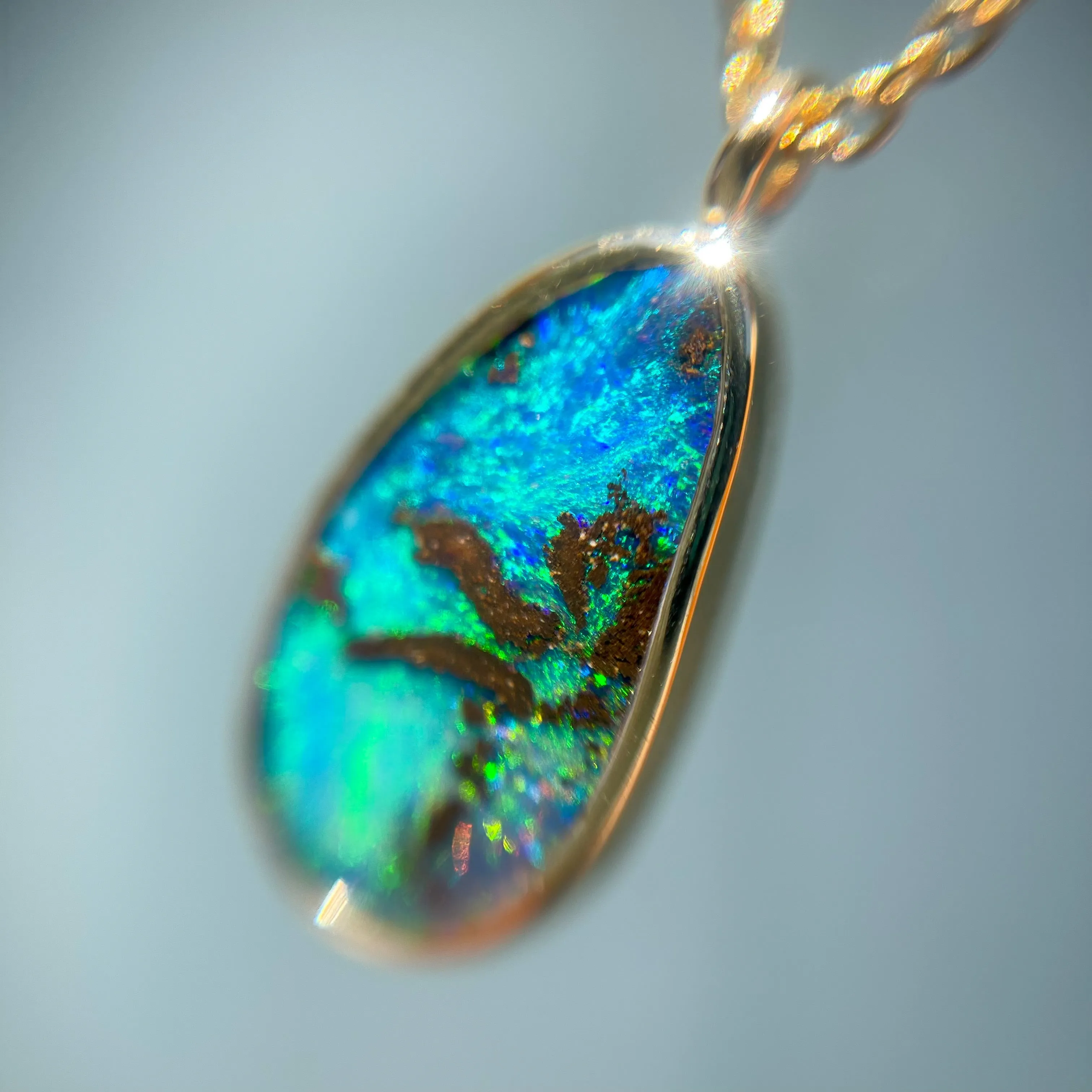 Unicorn Tear Australian Opal Necklace No. 18