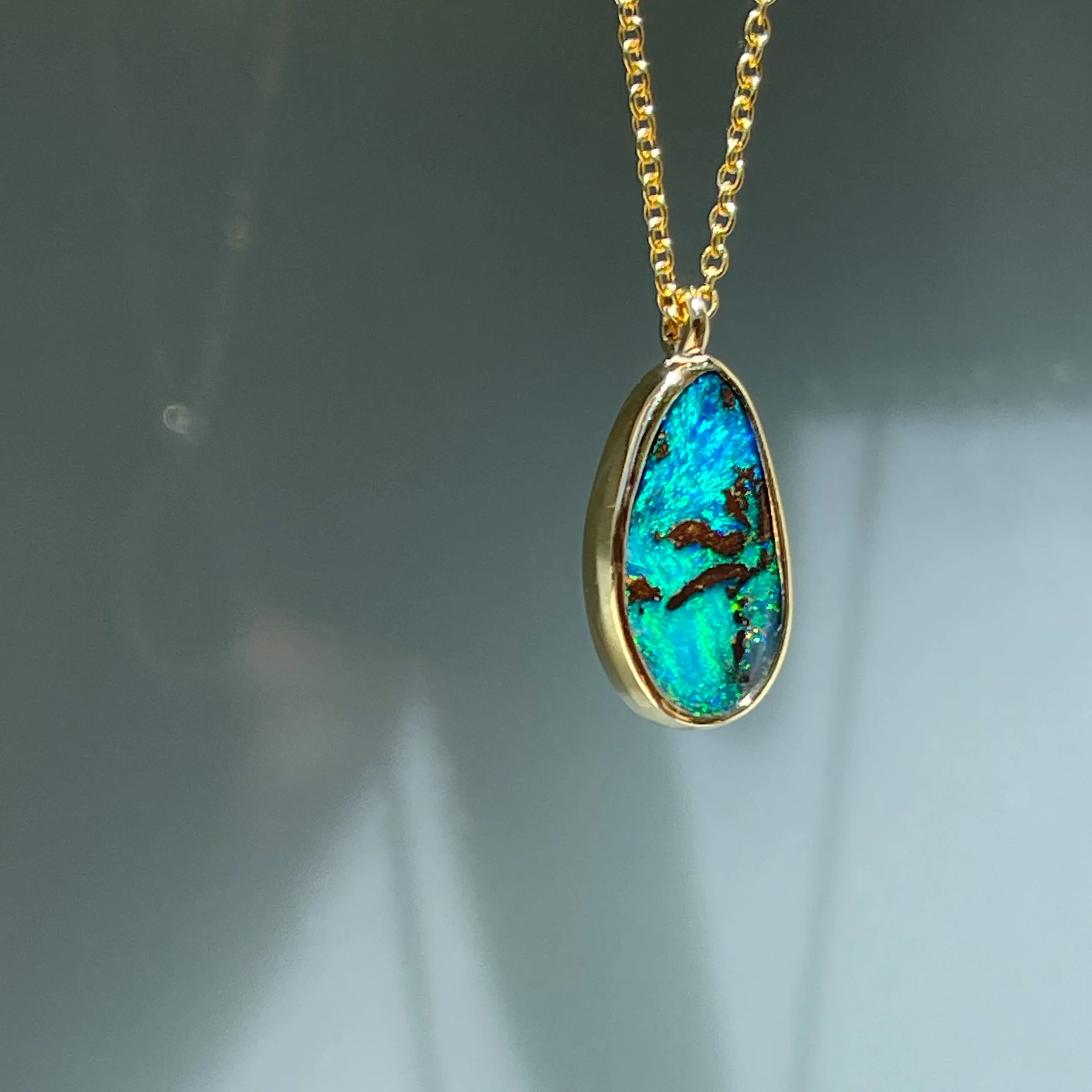 Unicorn Tear Australian Opal Necklace No. 18