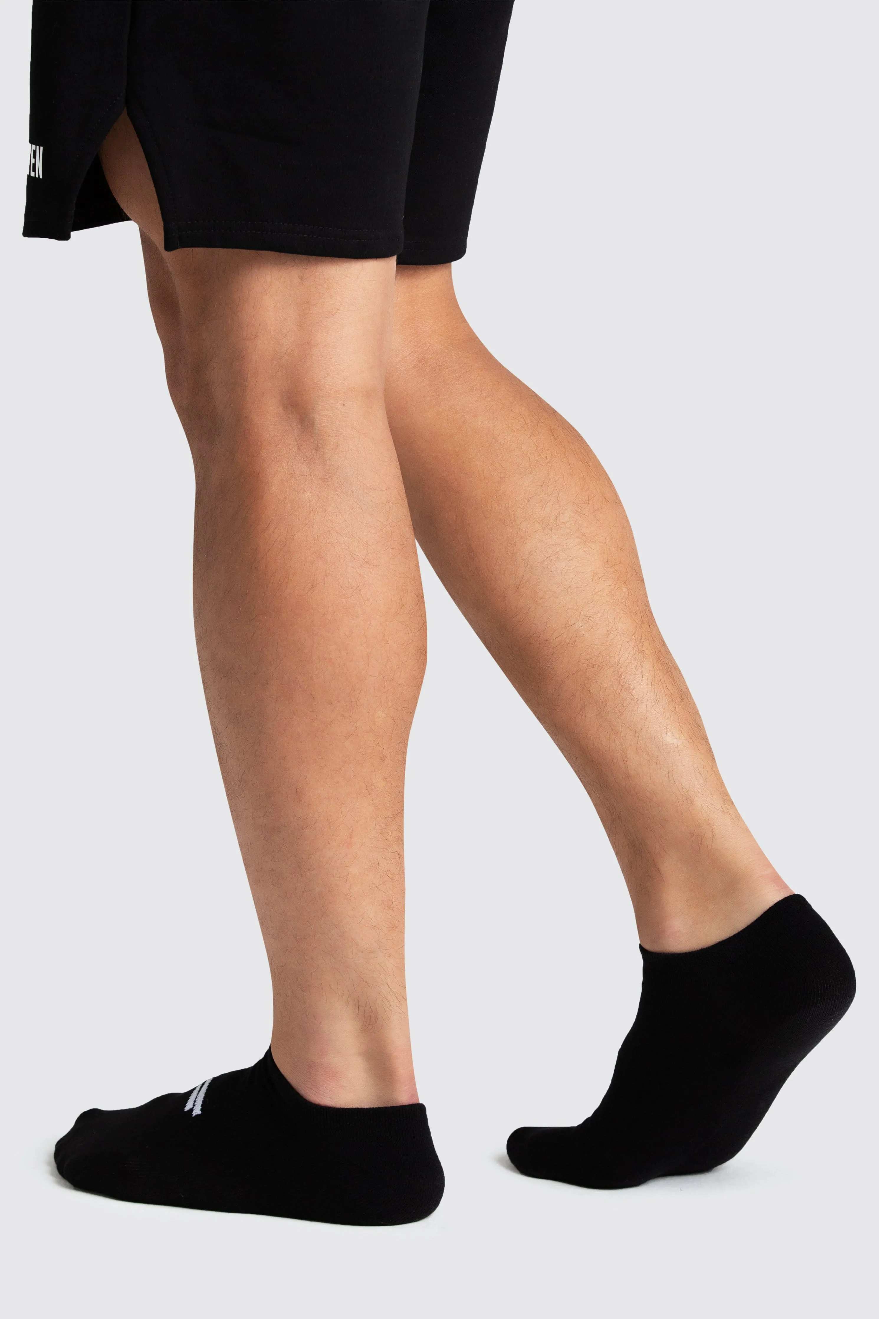 Unisex Marked No-Show Socks 3pk - Black