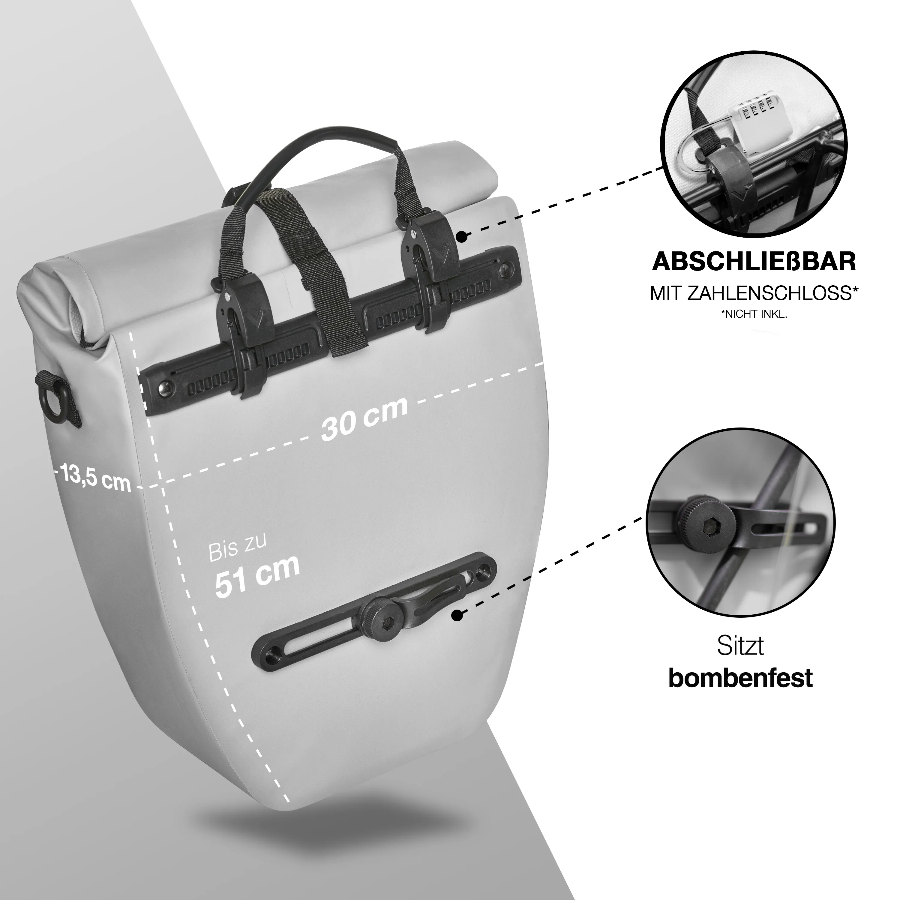 ValkBasic - große & wasserdichte Gepäckträgertasche