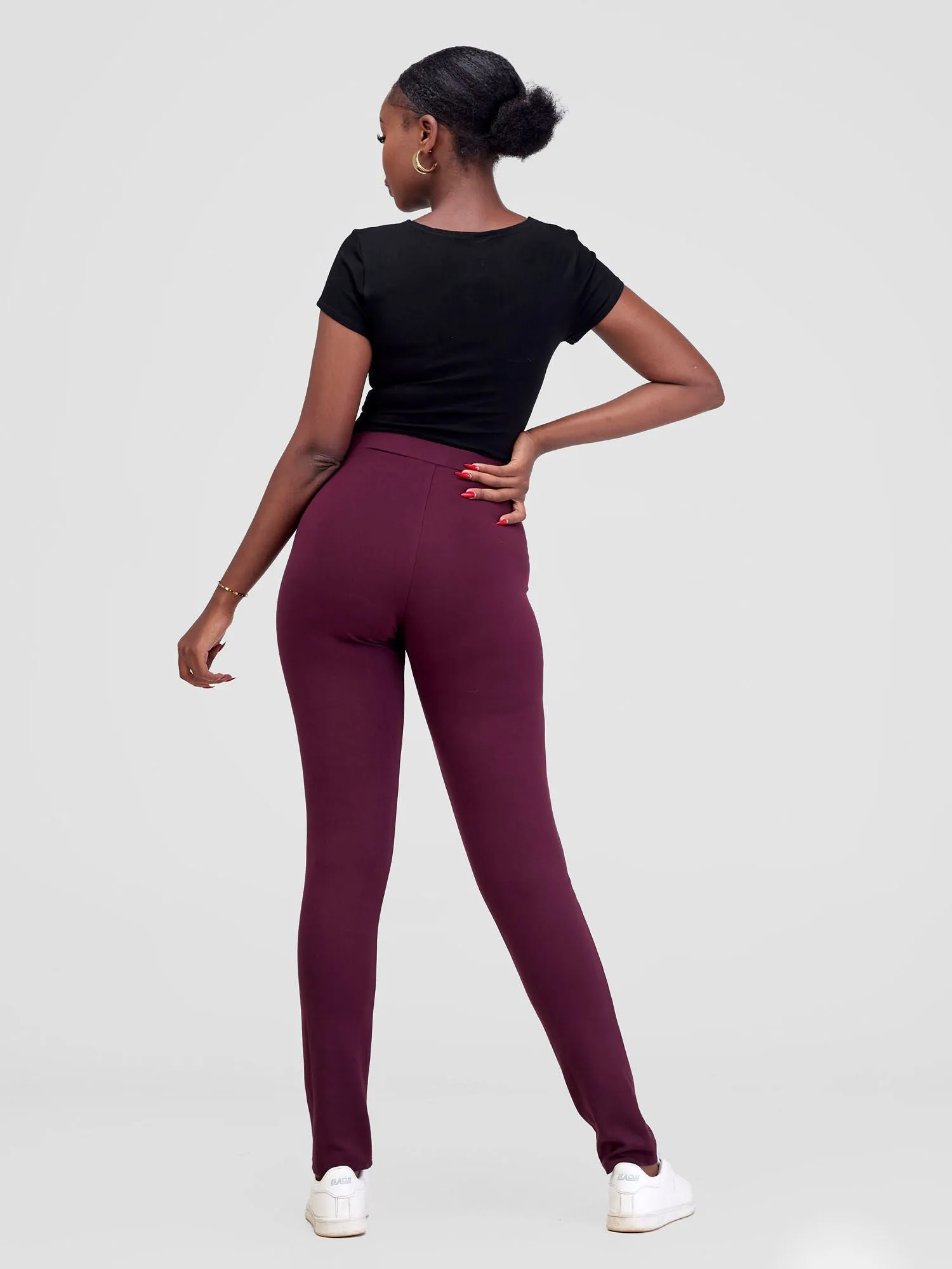 Vivo Basic Leisure Pants - Burgundy