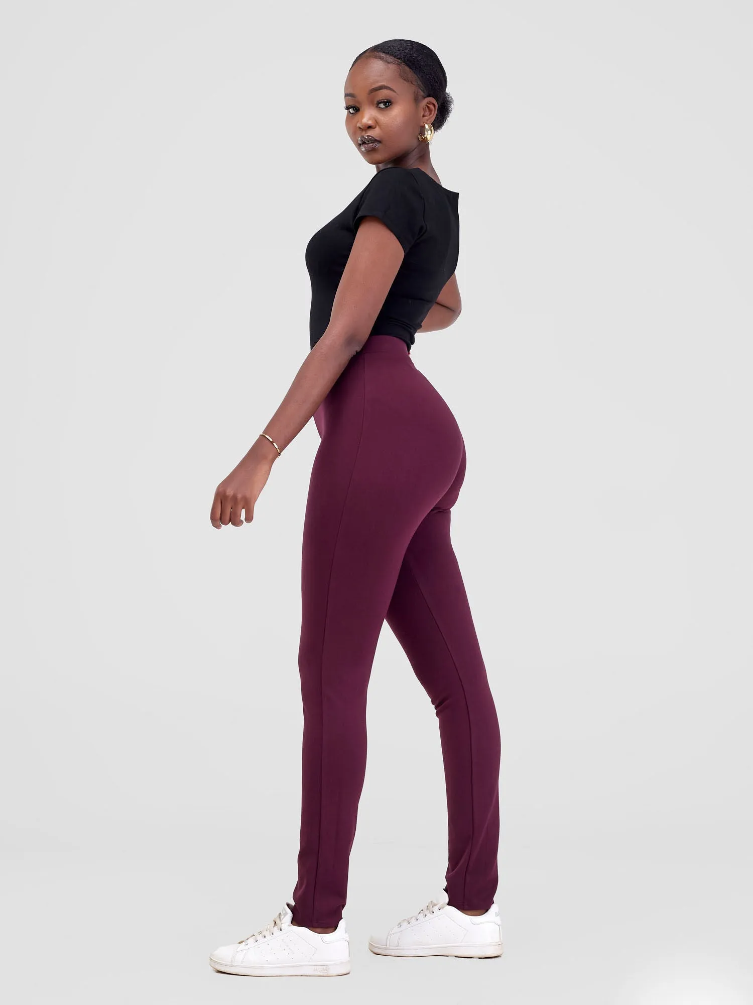 Vivo Basic Leisure Pants - Burgundy