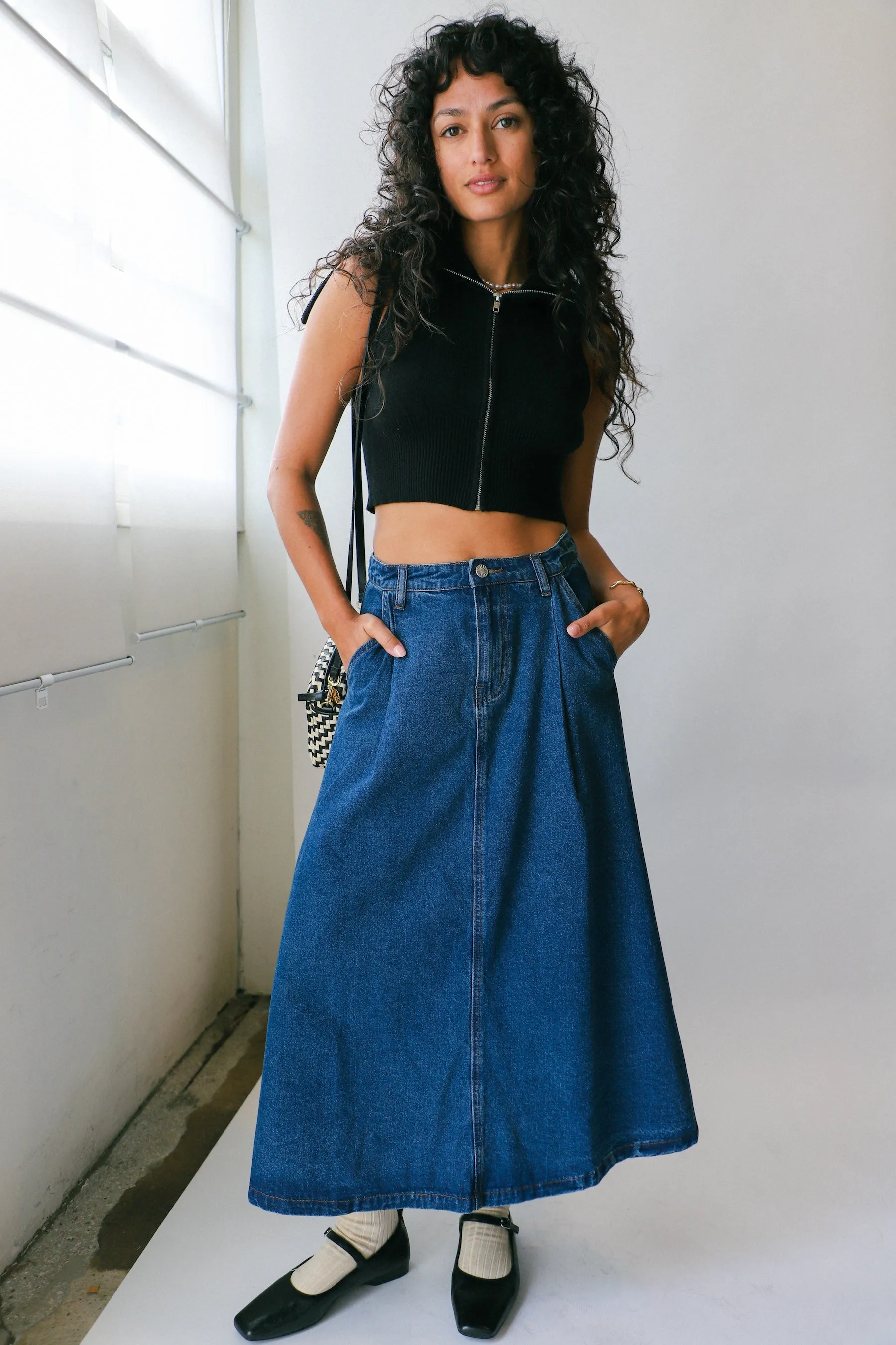 Washed Blue Bonnie Skirt