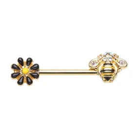 WILDKLASS Golden Queen Bee Nipple Barbell Ring