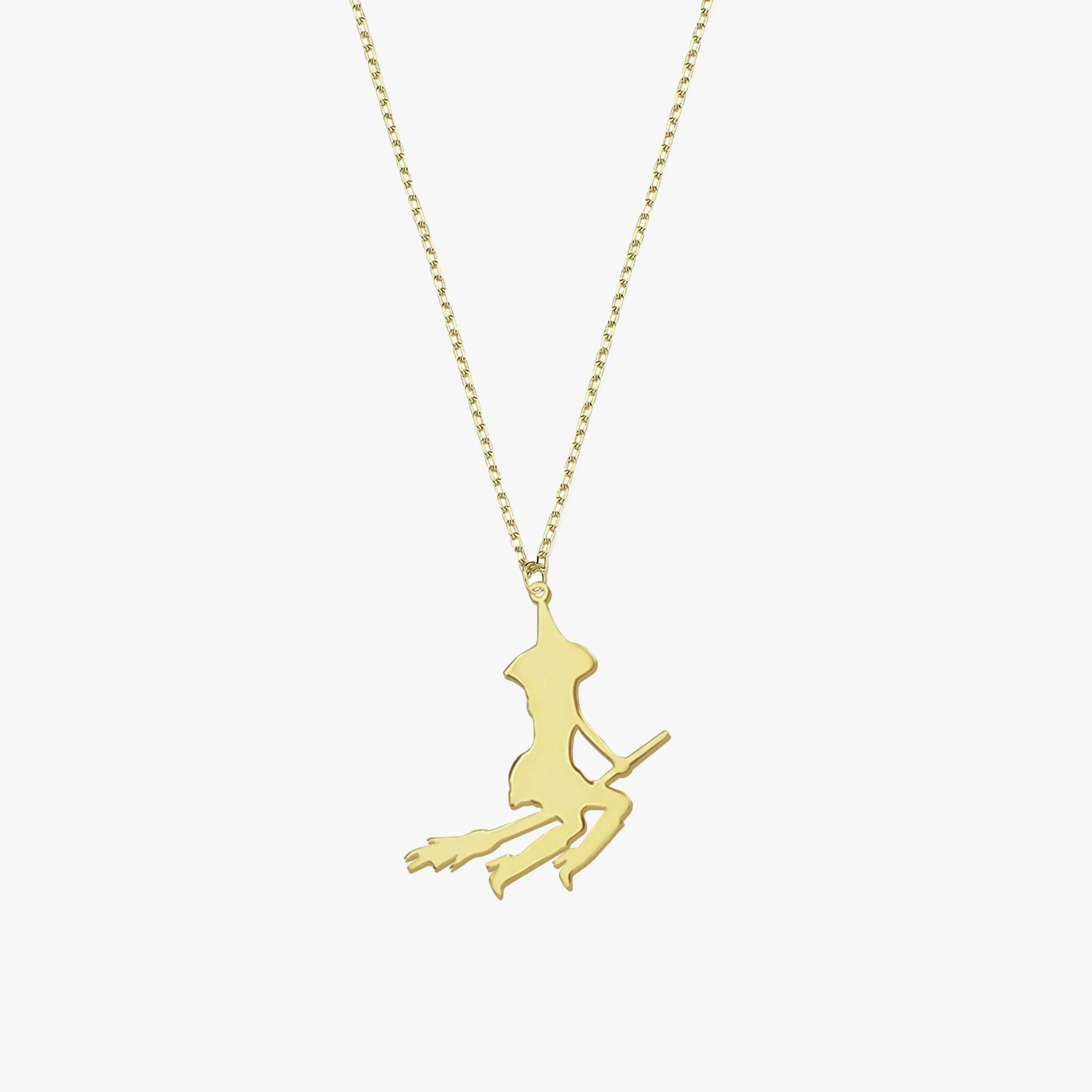 Witch Necklace  | 14K Solid Gold