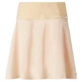 Women's PWRSHAPE Solid Woven Golf Skirt | Caramel Cream