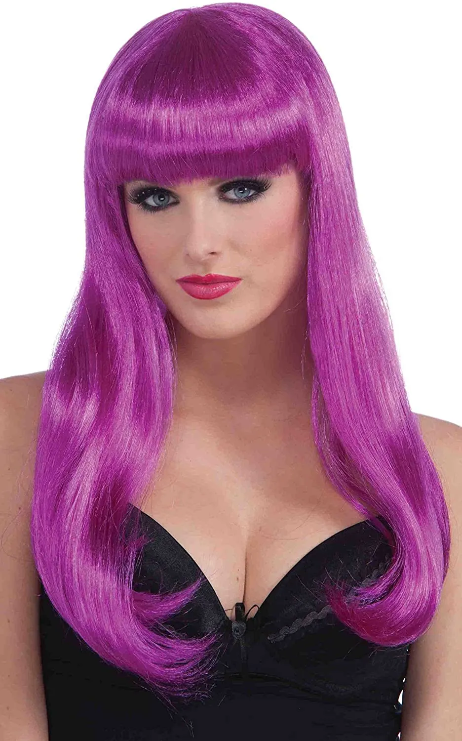 Women's Sassy Long Wig w/Bangs Costume Accessory