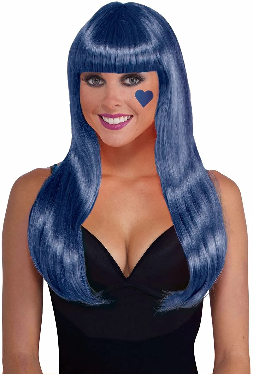 Women's Sassy Long Wig w/Bangs Costume Accessory