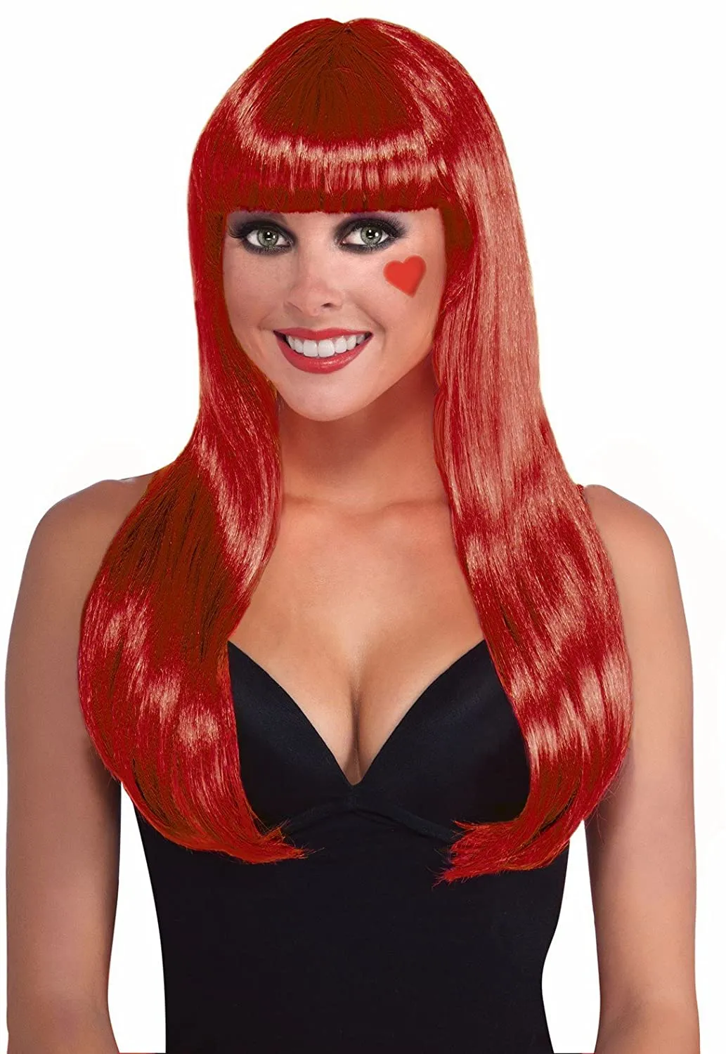 Women's Sassy Long Wig w/Bangs Costume Accessory