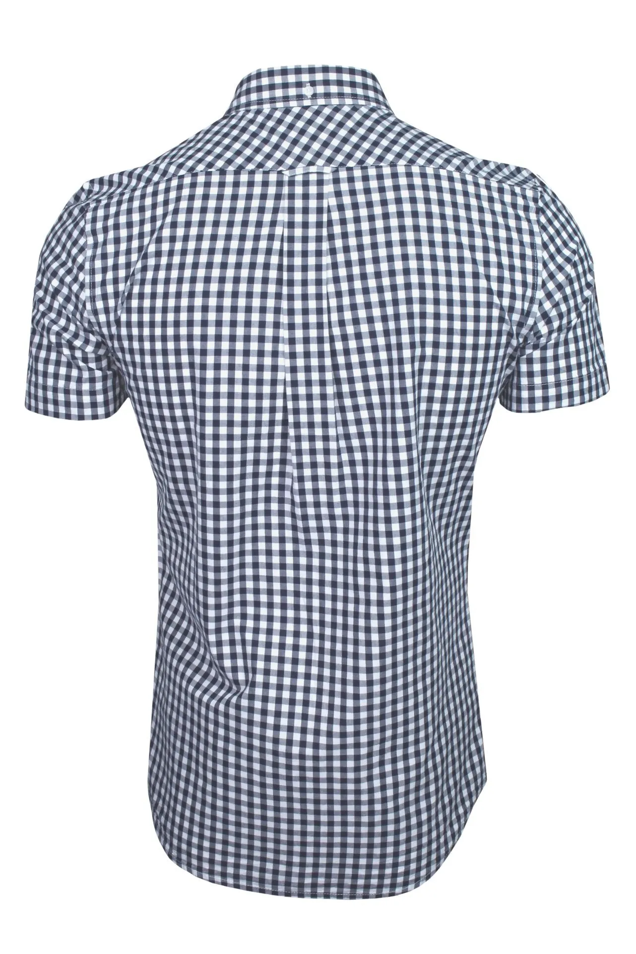 Xact Mens Cotton Gingham Check Shirt - Short Sleeved