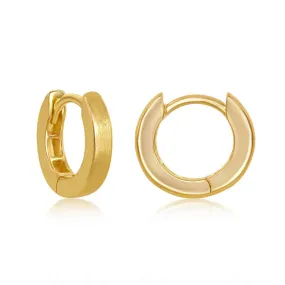 YGP Sterling Brushed Huggie Hoop Earrings