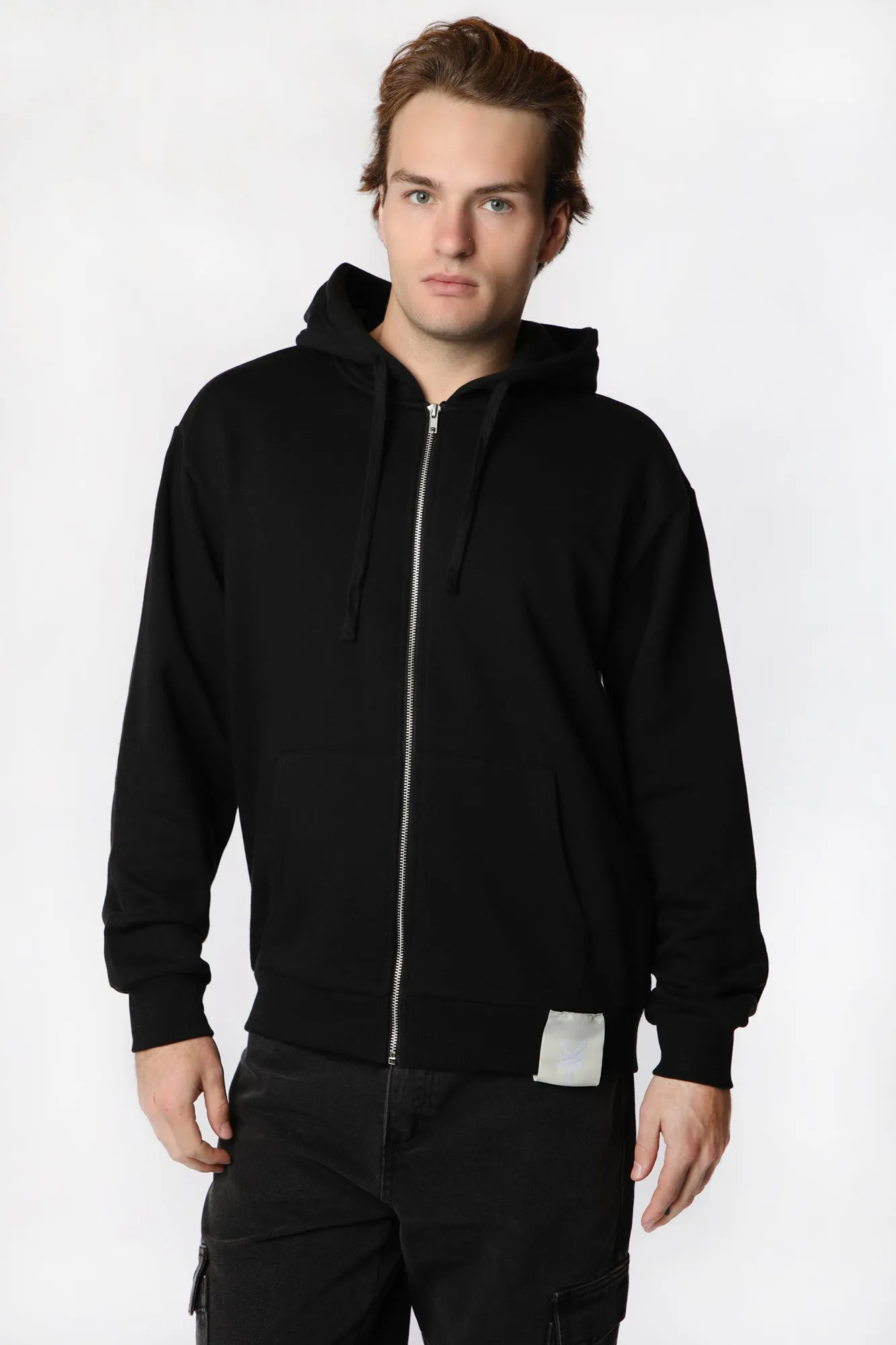 Zoo York Unisex Woven Patch Zip-Up Hoodie